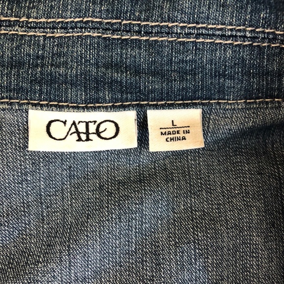 CATO Denim Fashion Vest - Picture 5 of 8